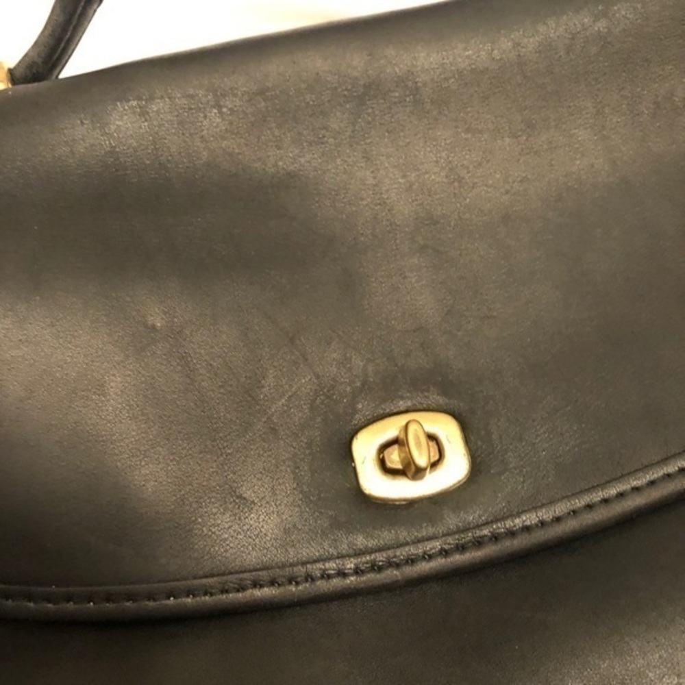 Coach vintage black leather briefcase laptop bag - Picture 10 of 16
